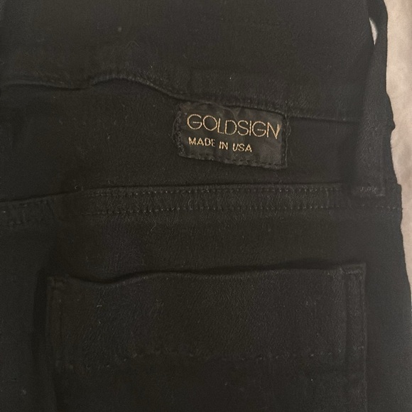 RARE Goldsign 26 Black Sissy Flare Jeans NWT made in USA - Picture 4 of 5